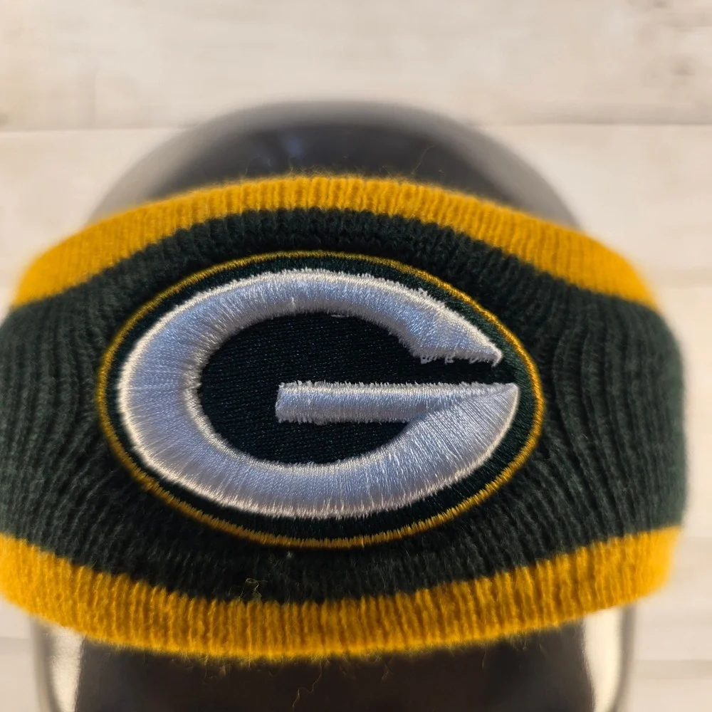 Green Bay Packers Knit Headband Ear Warmer Green Gold NFL Football Logo